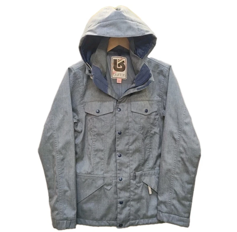 burton vintage heavy lined zip pockets vented jacket