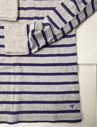 American Eagle Outfitters Top Long Sleeve Womens Size L Fitted Striped Y2K 2009 - Picture 10 of 12