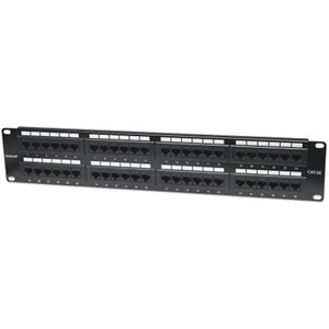 Intellinet Patch Panel Cat5E Utp 48-Port 2U Black 48 X Rj-45 2U High 19"" Wide Ra