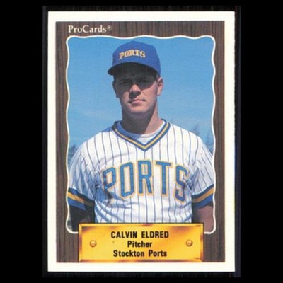 Calvin Eldred #2178 1990 ProCards Stockton Ports Baseball Card MLB NM