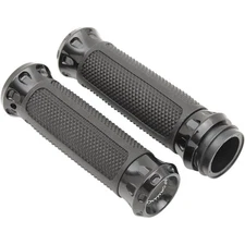 Performance Machine Black Overdrive Grips for Throttle-by-Wire 0063-2082-B