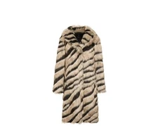 Unreal fur- Women's Natural Bengal Kiss Faux-Fur Coat