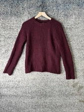Maje Sweater Womens Medium Burgundy Alpaca Wool Knit Made in Italy H14KAROLINE