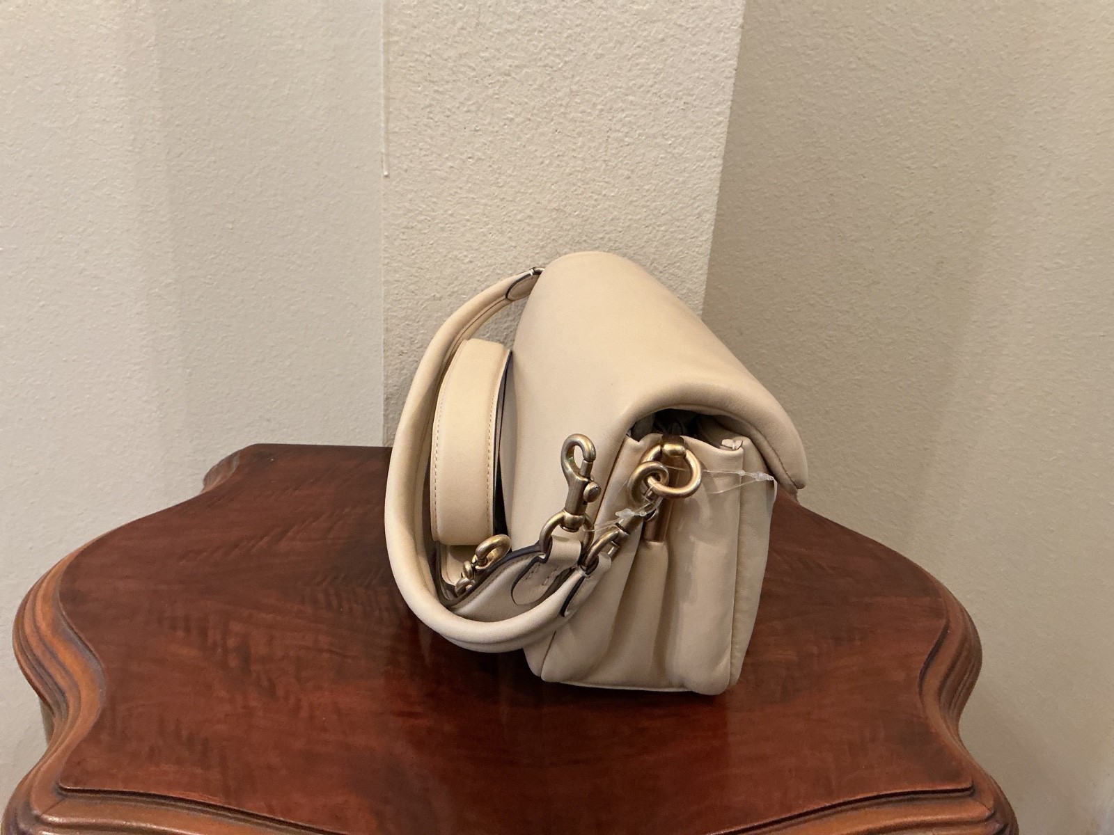 NWOT Coach Pillow Tabby 26 Nappa Smooth Leather Shoulder Bag Ivory C0772 image 4