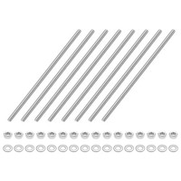8 StüCk Vollgewindestange M5 X 130Mm 201 Edelstahl Rechtsgewinde Stangen