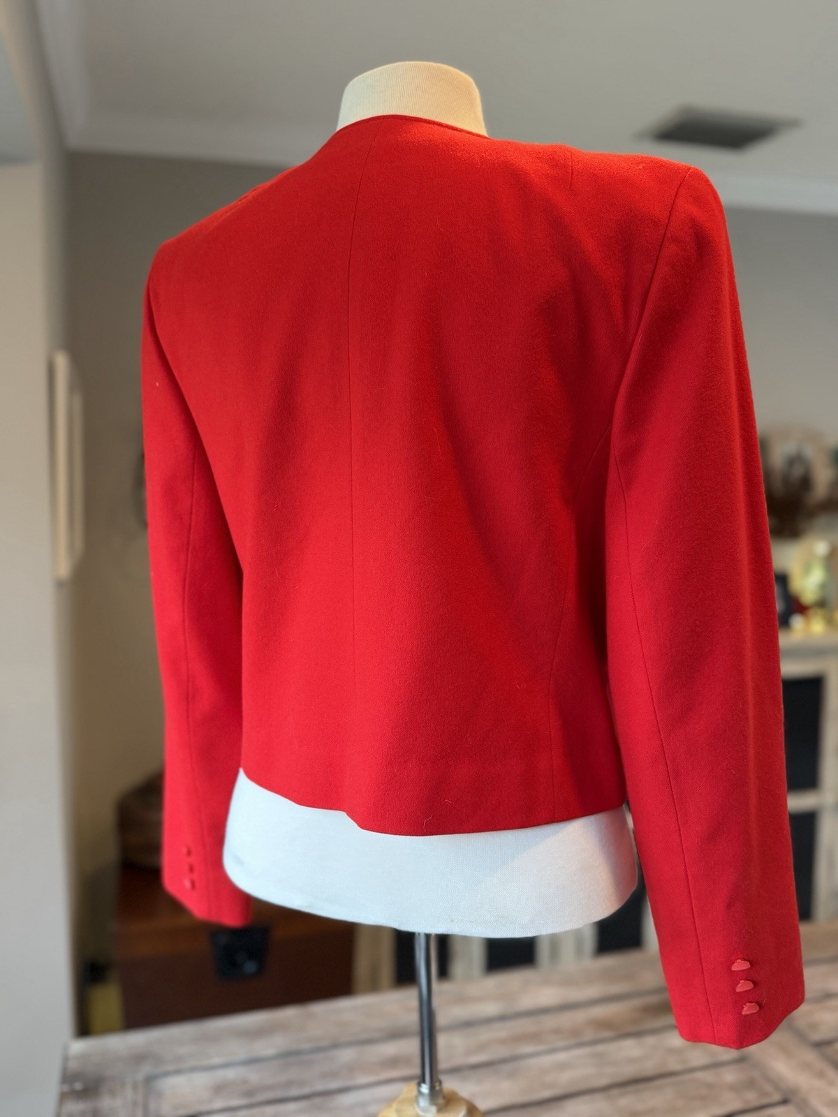 Vintage Pendleton Red Wool Cropped Jacket USA Mad… - image 3