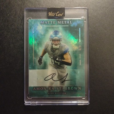#1/1 Amon-Ra St Brown Sealed Green Auto 2026 Wild Card Matte Metal USC Lions