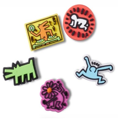 Keith Haring - Set Shoe Charms croc decoration 5 Pc Set