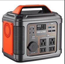 Portable Power Station 300W SBAOH Solar Generator Backup Battery USB-C PD AC DC