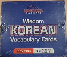 Wisdom Korean Vocabulary Flashcards with Audio Files - New  Sealed