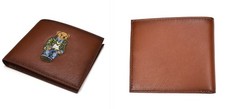 Polo Ralph Lauren Bear Distressed Jacket Jeans Bifold Brown Leather Wallet