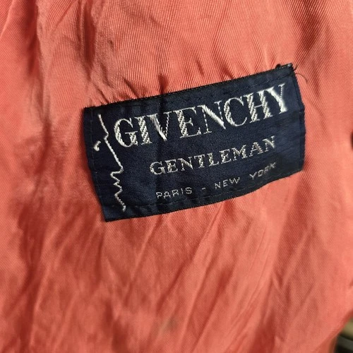 Vintage Givenchy Gentleman Jacket Mens 44 Coral Orange Full Zip Hong Kong Read image 4