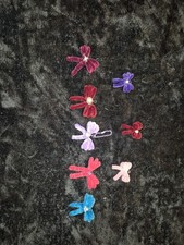 Handmade bows key chain with pearls or beads added to each one, Assorted Colors