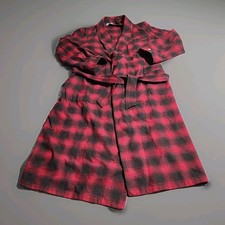 Vintage Pendleton Robe Tartan 100 Pure Wool Red Plaid Large USA