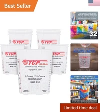 12-Pack 32-Ounce Mixing Cups for Epoxy, Paint & Crafting - Durable & Versatile