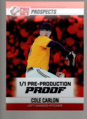 2026 Pro Set Metal Pre-Production Proof 1990 Pro Set Pris Orange Cole Carlon 1/1