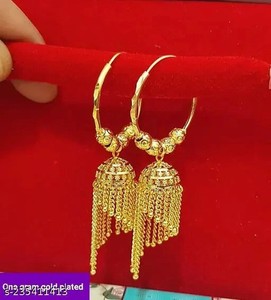 Authentic Bollywood south India gold plated Jhumka For Girls and Women traditional wear