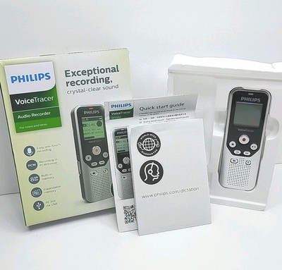 Philips DVT1250 8GB Digital Voice Tracer - Audio Recorder - Open Box 