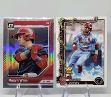Masyn Winn Lot 2024 Donruss Optic Holo #93 & 2025 Gold Holiday Lights #H193