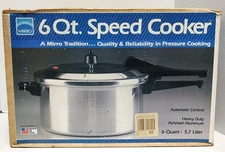 Vintage 6QT Mirro Matic Speed Pressure Cooker & Canner Model M-0596 Open Box