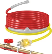 7 FT Heat Tape for Water Pipes, YeloDeer Electric Heating Cable with Thermostat 