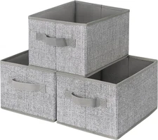 GRANNY SAYS Closet Storage Bins, Baskets for Medium, Ash Gray