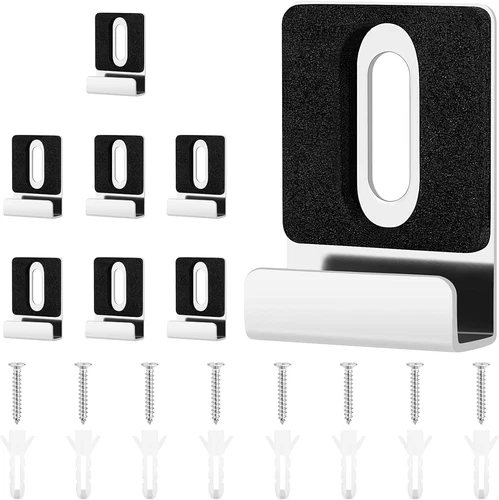 8 Pack Metal Mirror Holder Clips, Steel Heavy Duty Frameless Mirror Mounting wit - Picture 1 of 6