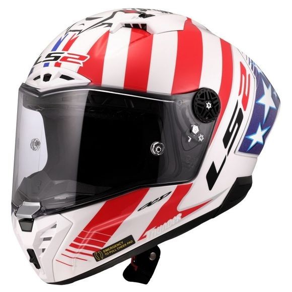 Casque intégral LS2 FF805 Thunder GP Aero Carbon Replica Baz moto de piste noir