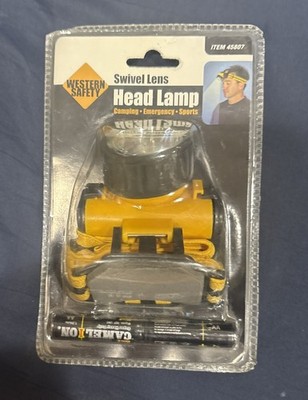 Western Safety Swivel Lens Head Lamp Camping Emergency Sports 45807