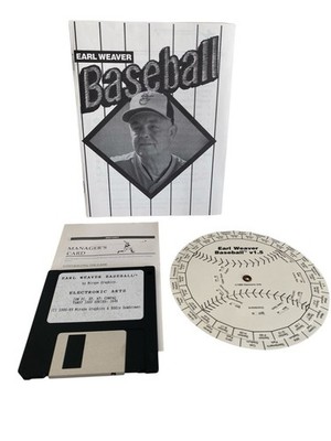 Earl Weaver Baseball PC IBM Computer Game Tandy 1000 XT AT (IBM 3.5'') No Box