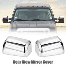 Top Half Chrome Mirror Covers Towing Cap For Ford F250 F350 F450 F550 2008-2016