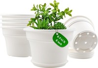 PflanztöPfe 15,2 Cm Weiß 6 StüCk FüR Drinnen Und DraußEn Garten Balkon