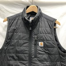 Carhartt Gilliam Vest Men Medium Gray Quilted Rain Defender Insulated Utility