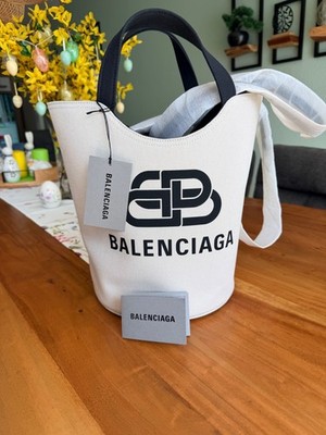 balenciaga tasche Durty Free Tote farbe beige mit schwarzem Logo