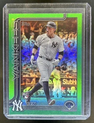 2025 Topps Ben Rice RC Green Rainbow Foilboard Rookie #/99 New York Yankees