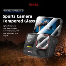2pcs Camera Camera Screen Protector Lens Tempered Film for Insta360 Ace Pro 2