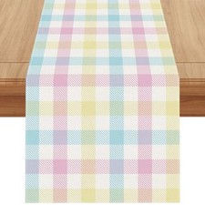 Buffalo Check Plaid Spring Table Runner 60 Inches Long Farmhouse Spring