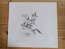 DURGY RESCUING THE GIRL BY REMINGTON.1993 BOOKPLATE 13" x 12" ART PRINT
