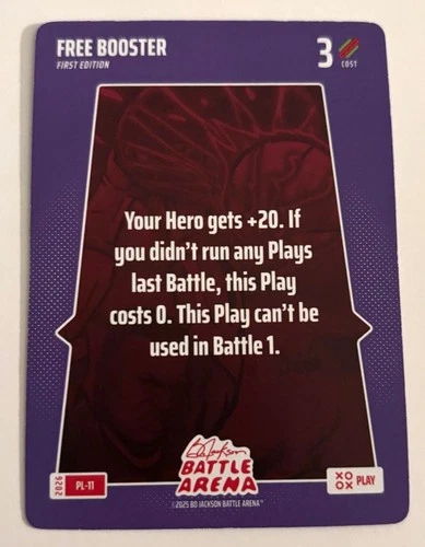 2026 Bo Jackson Battle Arena Play Card #PL-11 Free Booster
