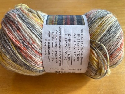 Cascade Yarns Heritage Prints,self striping yarn. Colorway ''Rainy City'', 437 yds