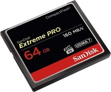 SanDisk Extreme Pro CompactFlash Memory Card 64GB 160MB/s High Speed