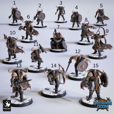 Viking Raider D&D Tabletop Resin Mini 15 verschiedene Posen