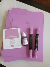 Stampin Up Ink Pad, Blends, Reinker Cardstock - Petunia Pop