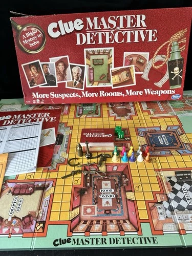 Clue Master Detective  - Board game - Parker Brothers - Complete Vintage 1988