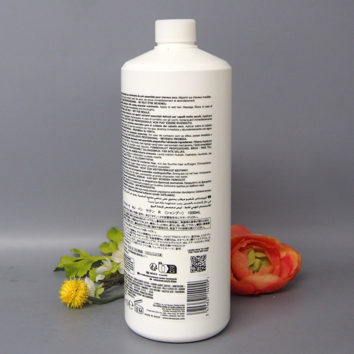With Pump Kerastase Nutritive Bain Satin Shampoo 34oz / 1000ml 100