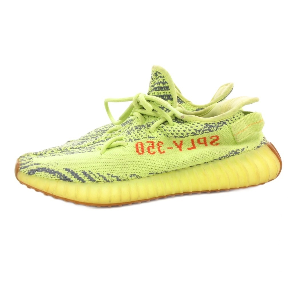 Adidas Yeezy Boost 350 V2 Fluorescent Yellow Mesh Sneakers 27cm Used
