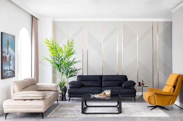 Luxus Couch MöBel Sofas Couchen 3Tlg. Set Garnitur Sofagarnitur Stoff-image