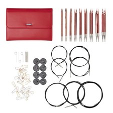 Options Wood Interchangeable Knitting Needle Set with Case and Stitch Markers...