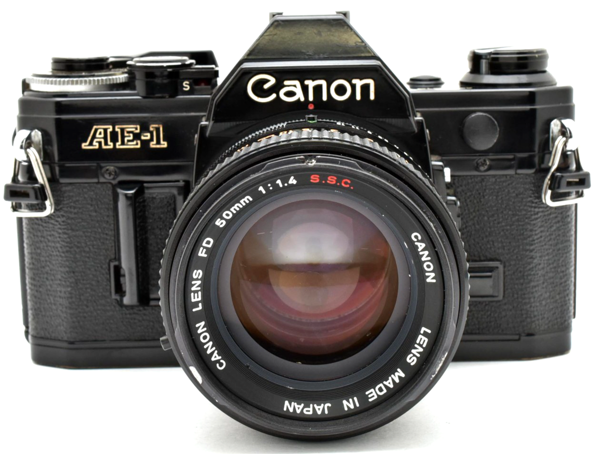 【完動品】Canon AE-1 カメラ FD s.s.c. 50mm f/1.4 ▶️[ Exc ] Canon AE-1 Black 35mm Film Camera FD 50mm F/1.4 S.S.C.