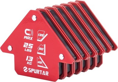 6 Stück 13KG Schweißmagnete Stärke Stark Magnet Schweißen Halter Klemmen Pfeil M